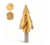 Lichamp Unibit Step Drill Bit for Metal, Genuine M2 Impact Drill Stepper Bit for Hard Metal Heavy Duty, 19 Sizes from 3/16" to 1-3/8", Spiral Grooved with Hex Drive, C2GD