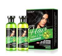 LICHEN PROFESSIONAL HAIR COLOR GEL 258ml x2 Permanent Hair Dye, Natural-looking, hair colour result, For All Hair Types (Black)