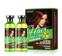 LICHEN PROFESSIONAL HAIR COLOR GEL 258ml x2 Permanent Hair Dye, Natural-looking, hair colour result, For All Hair Types (Brown)