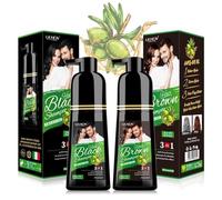 LICHEN PROFESSIONAL Hair Color Shampoo with Pump Applicator 200ml (Natural Black)