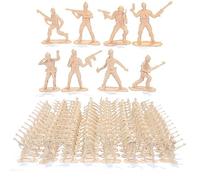 LICHENGTAI 100 Pcs Army Men Figures 4.5cm Plastic Small Soldiers Figures Military Soldier Playset Military Mini Figures Army Men Models Military Toy Accessories Gifts for Kids Age 3+