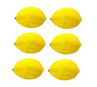 LICHENGTAI 6Pcs Artificial Lemons Realistic Decorative Home Kitchen Artificial Fruit or House Kitchen Party Christmas Display Decoration Yellow