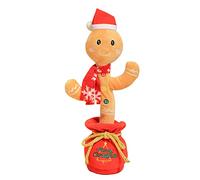 LICHENGTAI Christmas Plush Toy Talking Dancing Singing Stuffed Plush Toy Reindeer Snowman Gingerbread Man Penguin Doll Electronic Shake Toy For Kids Adults Children Birthday Gifts