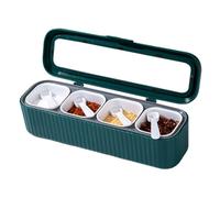 LICHENGTAI Kitchen Seasoning Box Home Spice Rack Four-Compartment Set Spice Storage With Spoon