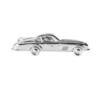 LICHENGTAI Men's Tie Clip Novelty Car Shape Tie Clip Silver Tie Pins Clip On Tie Classic Business Style Tie Clip for Valentine's Day Wedding Business Daily Use, Medium, Argento