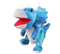 LICHENGTAI Plush Dinosaur Hand Puppet, Interactive Toys for Kids & Adults, Early Education Toys for Storytelling & Role Play, Soft Plush Fabric & PP Cotton, Triceratops, 3-5 Years