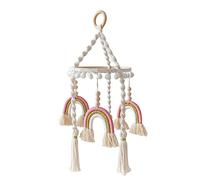 LICHENGTAI Rainbow Baby Crib Mobile Baby Wooden Nursery Girls Bed Bell Wind Chime Hanging Mobile Wind Chime Hanging Cot Decoration for Baby Crib Boys Girls