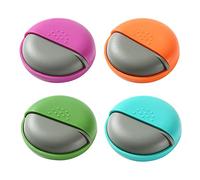 LICHENGTAI Round Pill Box, Small Pill Box, Weekly Box, 1 Compartment, Portable, 4 Pieces