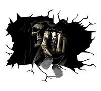 LICHENGTAI Skull Candy Car Stickers Skeletons Adhesive Window Bumper Stickers Vinyl 3D Car Stickers Decals Stickers for Cars SUV Trucks Laptops