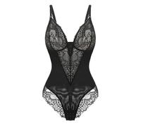 LICHENGTAI Women's Waist Cincher Shapewear Bodysuit Plus- Tummy-Control Hip-Lifting Thin Fabric for a Discreet Undergarment Black