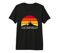 Lichfield City Skyline - Three Spires Cathedral Premium T-Shirt