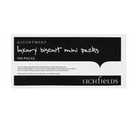 Lichfields 100 Assorted Luxury Biscuit Mini Packs x Case of 100