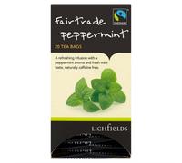 Lichfields Fairtrade Peppermint 20 Tea Bags 30G x Case of 6