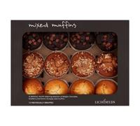 Lichfields Mixed Muffins - Box of 12 - Assorted Flavours Selection Pack for Breakfast, Snacks, Coffee Shops & Catering