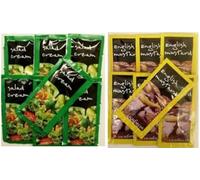Lichfields Salad Cream and English Mustard Sauce Sachets, Condiment Portions, Variety Pack - 50 Sachets