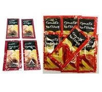 Lichfields Tomato Ketchup and Malt Vinegar Sauce Sachets, Single Serve Condiment Portions - 50 Sachets