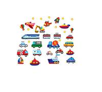 Lichi DIY Children Nursery Room Wall stickers Transportation - planes cars trains submarine trucks and all