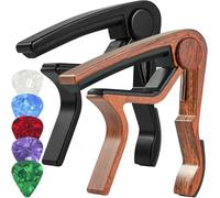 Lichi Guitar Capo, 2 Pack Rosewood Color and Black Capo, Guitar Accessories Capo for Acoustic Guitar, Electric Guitars, Bass, Ukulele
