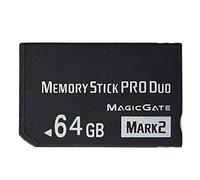 LICHIFIT 64GB Memory Stick Pro Duo Memory Card Thumb Drive Flash Drive Bulk for Sony PSP 2000 3000 High-speed Black