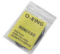 LICHIFIT Watch Back Cover Sealing Ring Waterproof Ring Gaskets 0.5/0.6/0.7/0.8mm Elastic Rubber O-Ring Black Watch Repair Accessories
