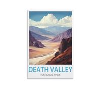 LICHNWW Death Valley National Park Vintage Travel Posters 12x18inch(30x45cm) Canvas Print for Living Room, Bedroom, Dorm, Home, Office Wall Decoration