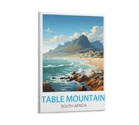 LICHNWW Table Mountain South Africa Vintage Travel Posters 16x24inch(40x60cm) Canvas Print for Living Room, Bedroom, Dorm, Home, Office Wall Decoration