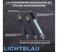 LICHTBLAU Set of 3 Suspa shock absorbers 7381924 for Miele washing machine, vibration damper, 8 mm bore 120N/75N, 07381920, spare part washing machine damper