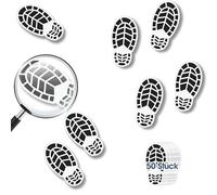 Lichtfroh Footprints of the Prey on the Trail - Pack of 50, 10 x 4.9 cm, Detective Traces for Detective Birthday and Children's Party Deoration