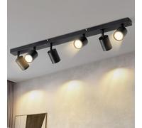 Lichtmaler 6 x GU10 Adjustable Black Ceiling Spotlights - Indoor LED Ceiling Light - Ramp - Living Room Kitchen Hallway - Without Bulbs
