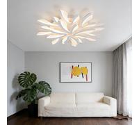 Lichtsse Contemporary Petal LED Ceiling Light Flush Mount Dimmable 3000-6000K Remote Control Mood Lighting Living Room Bedroom Dining Room Kitchen(12 Heads)
