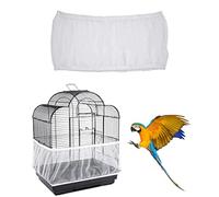 LICHUANUK Covers for bird cages, bird cage, dirt catcher, bird cage seed catcher, for cages with a circumference of 140-220 cm, for round, square cage, white