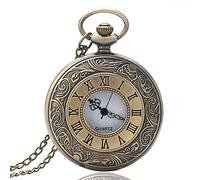 LICHWEST Classic Numerals Display Quartz Pocket Watch with Fob Hanging Chain/Necklace Chain Gifts