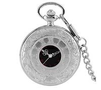 LICHWEST Classic Numerals Display Quartz Pocket Watch with Fob Hanging Chain/Necklace Chain Gifts