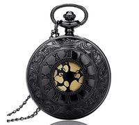 LICHWEST Classic Numerals Display Quartz Pocket Watch with Fob Hanging Chain/Necklace Chain Gifts