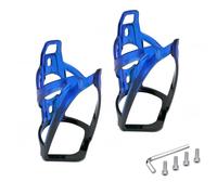 LICIQIC Bike Water Bottle Cage, 2 Pcs Lightweight Bike Bottle Holder, for MTB Road Bicycle, with Screws and disassembly tools (Black-Blue)