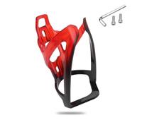 LICIQIC Bike Water Bottle Cage, Lightweight Bike Bottle Holder, for MTB Road Bicycle, with Screws and disassembly tools (Black-Red)
