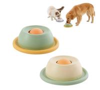 Lick Ball for Dogs Cats, Dog Licking Toy, Interactive Dog Toy, Lick Ball Dog Cat with Non-Slip Ring, Lick Toy for Dogs Cats, Yoghurt Dog Licking Bowl Slow for Licking (B+C)