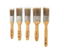 Lick Bamboo 5 Pack Paint Brush Set - Sustainable, Eco Paint Brushes, Small & Large Brushes, Gloss, Varnish, Emulsion, Paint Brush Set for Decorating, Soft Paintbrushes