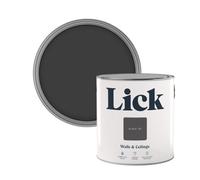 Lick Black 02 Matt Emulsion Paint, 2.5L