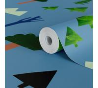 Lick Blue & Green Trees 02 Textured Wallpaper