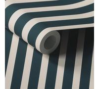 Lick Blue & Grey Stripes 02 Textured Wallpaper