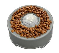 Lick Bowl, PP 16.5cm Interactive Slow Feeder with Rotating Ball, Dog Cat Liquid Feeding Plate, for Promotes Healthy Eating, Pet Food, Puppy Feeding, Licking, Eating, Indoor, Desk, Table, Girls, Women