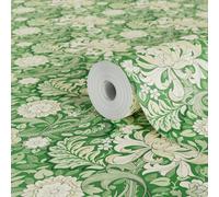 Lick Green, White & Beige Wildflowers 02 Textured Wallpaper