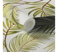 Lick Green & White Jungle 03 Textured Wallpaper