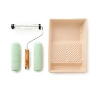 Lick Large 4 Item Painting Kit - Paint Tray and Paint Roller Set for Decorating, Painting Tools, Bamboo 9-inch Paint Roller, Sugar Cane Pulp Paint Tray, 2x Roller Sleeves, Decorating Tools Pack
