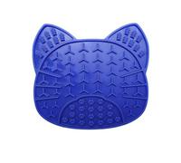 Lick Mat for Cats, Silicone Dog Lick Mat with Suction Cups for Anxiety Relief, Bathing, Grooming and Training(Klein Blue, 18X16CM)