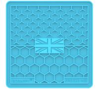 Lick Mat for Dogs: 19cm x 19cm square: Dog Safe food-grade Silicone: Great with Dog Peanut Butter, Kibble and Spreadable foods: Suction Cups for fixing to tiles when Grooming and Washing