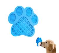 Lick Mat for Dogs and Cats for Bathing and Grooming, Premium Slow Feeder Mat with Suction Cups, Non-Toxic Food Grade Silicone Lick Pad for Nail Trimming, Anxiety and Stress Relief (Blue)