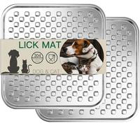 Lick Mat for Dogs & Cats, Double-Wall Stainless Steel, Large-2Pack
