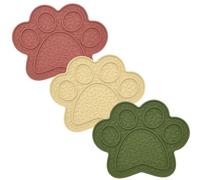 Lick Mat for Dogs, DOOGUES Slow Feeder Mat for Anxiety Relief, Non-Slip Suction Cups, Spread with Peanut Butter, Yoghurt or Treats, Suitable for Small, Medium, and Large Dogs (Pink + Green + Beige)